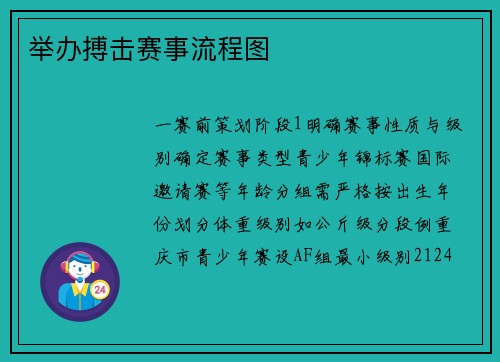 举办搏击赛事流程图